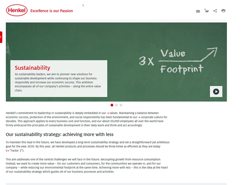 Henkel Website Sustainability